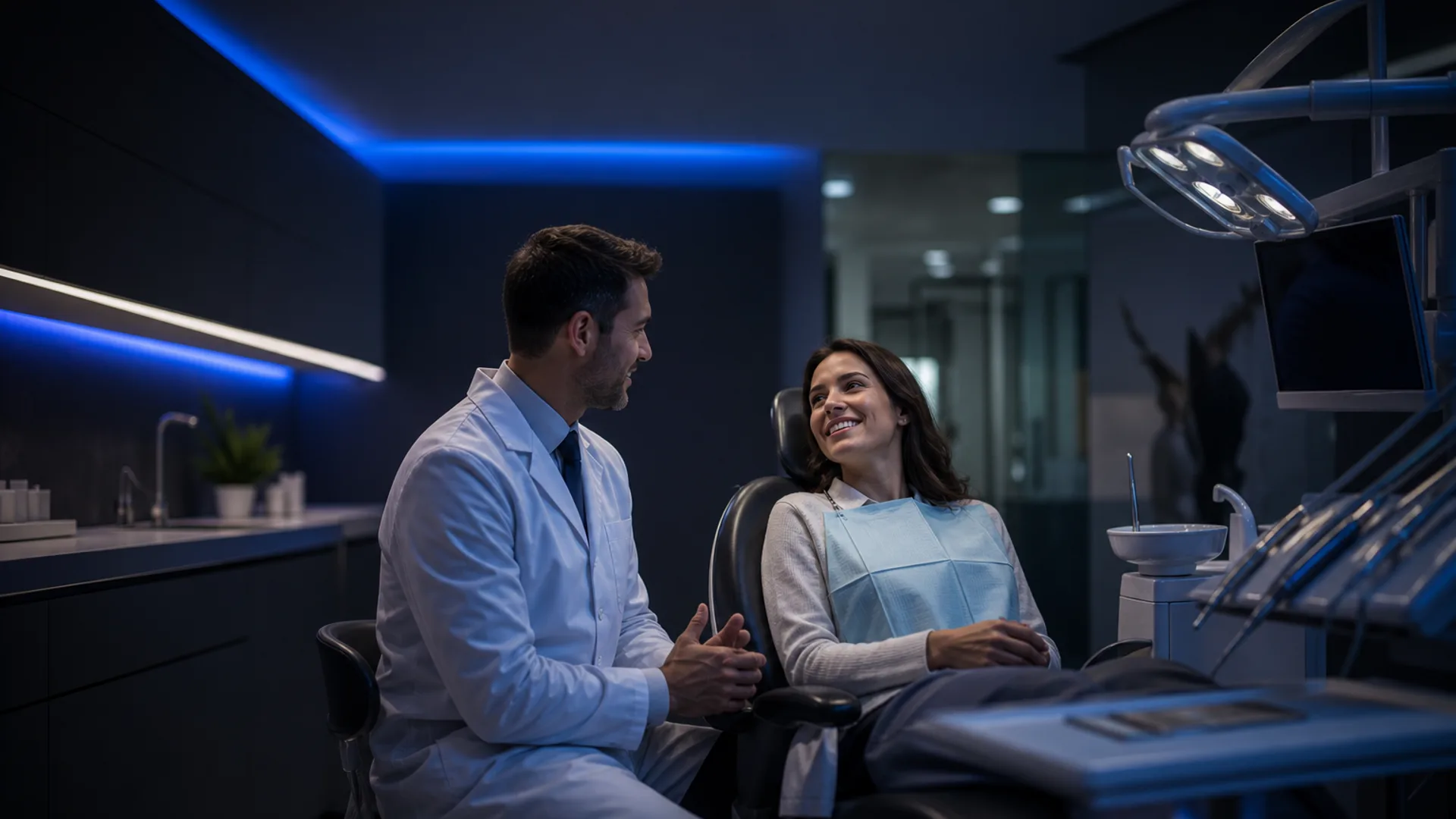 Dentist consultation with patient